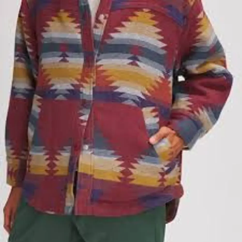 Vintage Aztec Graphic Printed Shacket